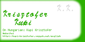 krisztofer kupi business card